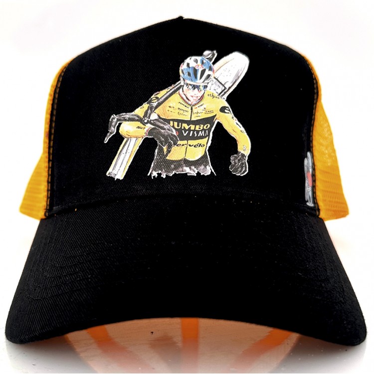 Gorra VAN AERT - Negro/Naranja Gorra VAN AERT - Negro/Naranja