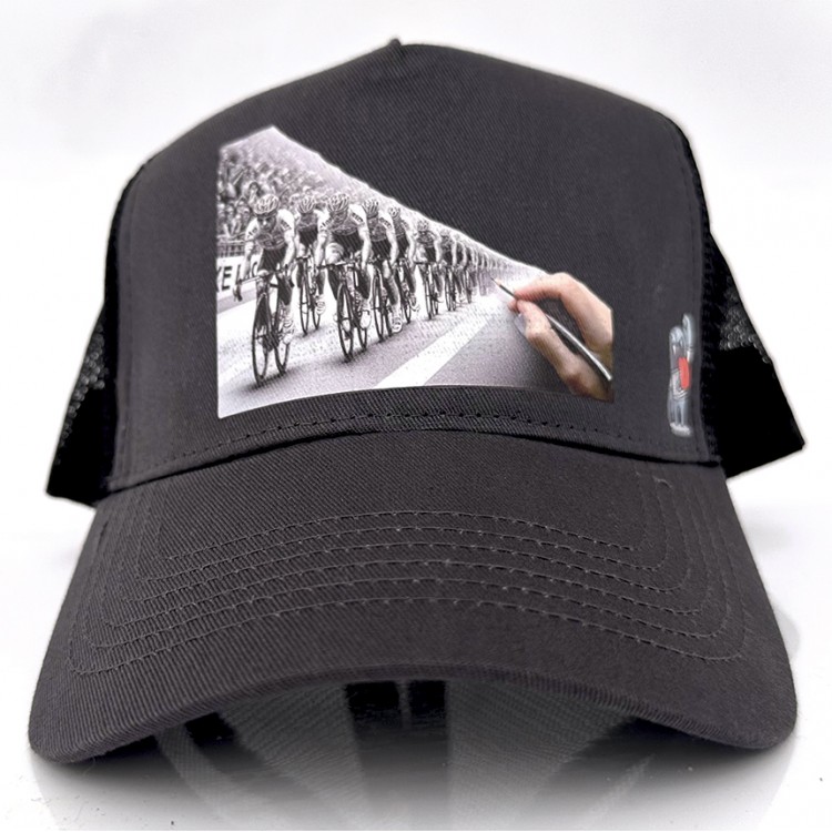 Gorra DIBUJANDO UNA PASIÓN - Gris/Negro Gorra DIBUJANDO UNA PASIÓN - Gris/Negro