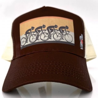 Gorra PELOTÓN CICLISTA - Marrón/Caramelo