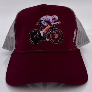 Gorra POGI - Burgundy/Gris